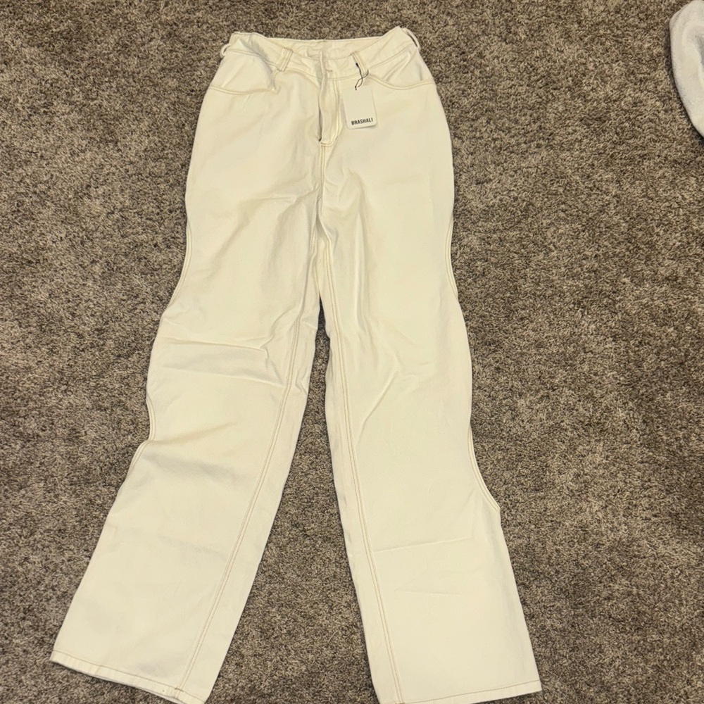 Brashali Denver Pants with cut out sides in Cream